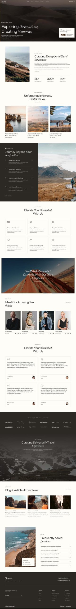 Tourre - Travel & Tour Agency Elementor Template Kit