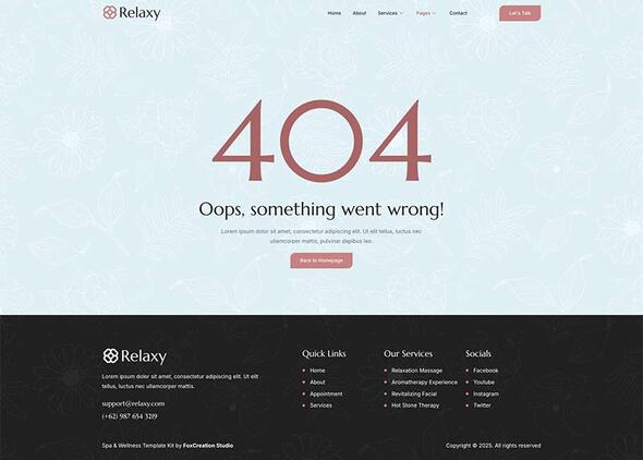 Relaxy - Spa & Wellness Elementor Template Kit