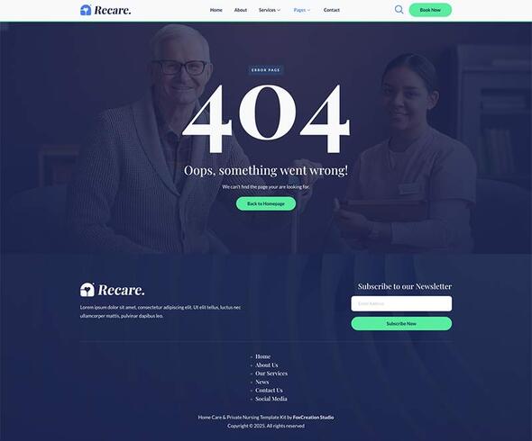 Recare - Home Care & Private Nursing Elementor Template Kit