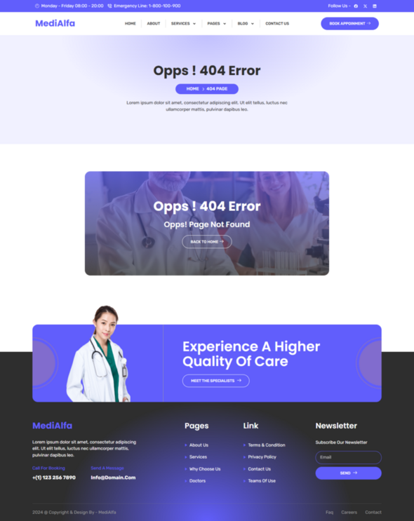 MediAlfa - Health & Medical Elementor Template Kit