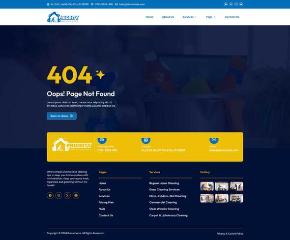 Priority - Home Clean and Care Elementor Template Kit