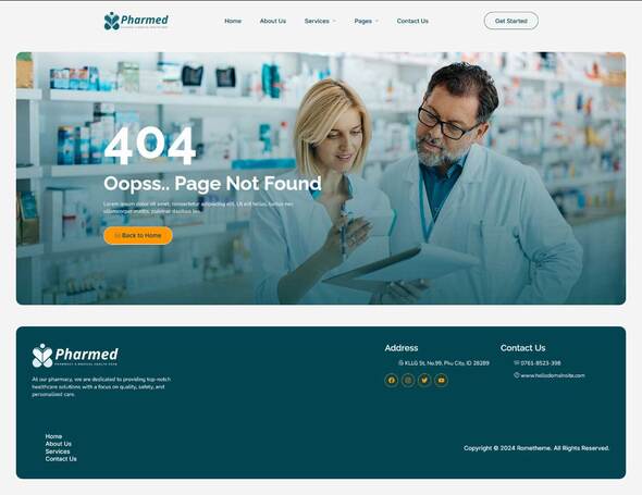 Preview image for Pharmed - Pharmacy & Medical Health Care Elementor Template Kit