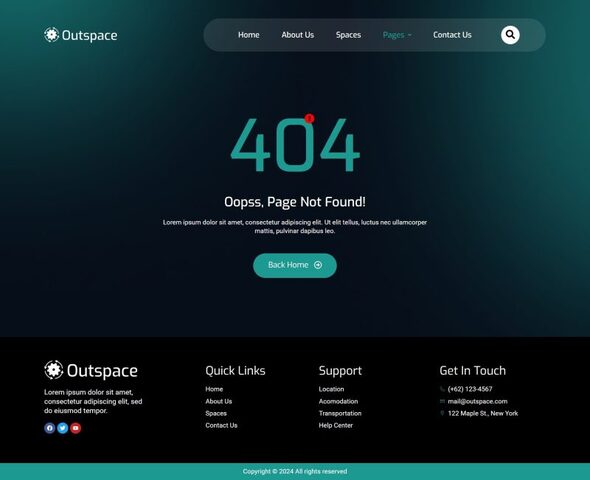 Outspace - Coworking & Creative Space Elementor Template Kit