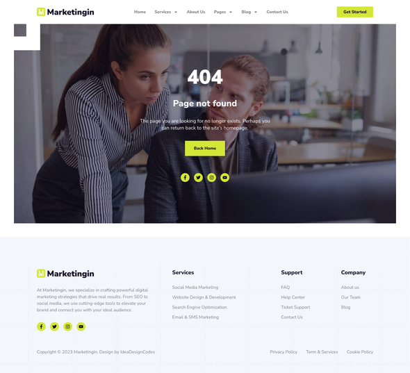 Marketingin - Digital Marketing Agencies Elementor Pro Template Kit