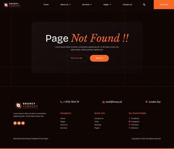 Brancy - Branding Advertising Elementor Template Kit