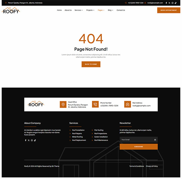 Roofy - Roofing Services Elementor Template Kit