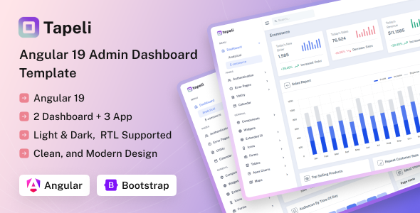 Tapeli - Angular Admin Dashboard Template
