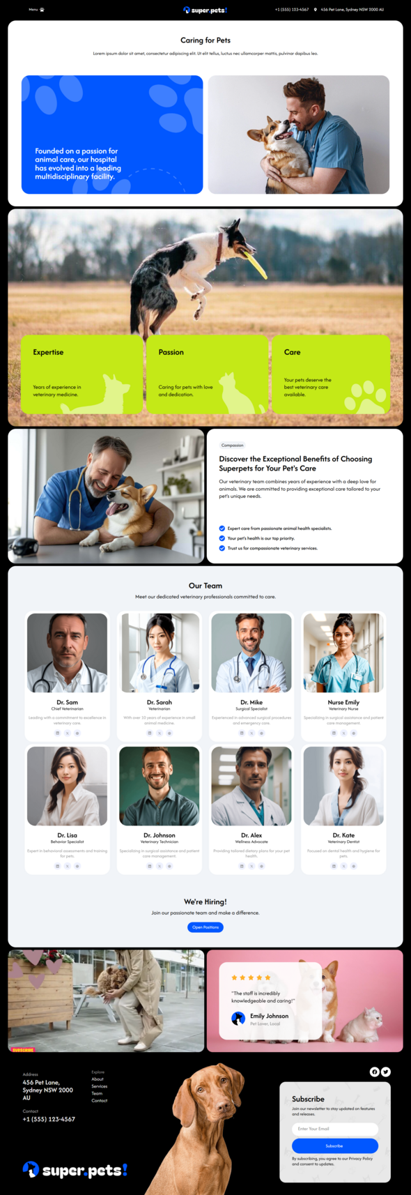 Superpets - Pet care & Veterinary Elementor Template Kit