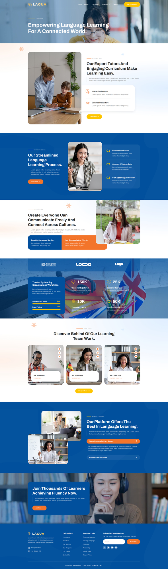 Lagua - Language Course & Learning Center Elementor Template Kit