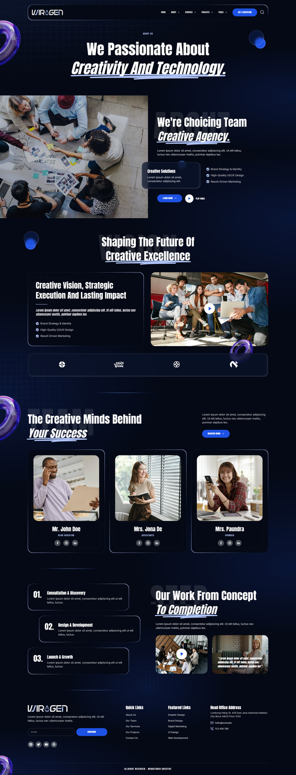 Wiragen - Creative Agency Elementor Pro Template Kit