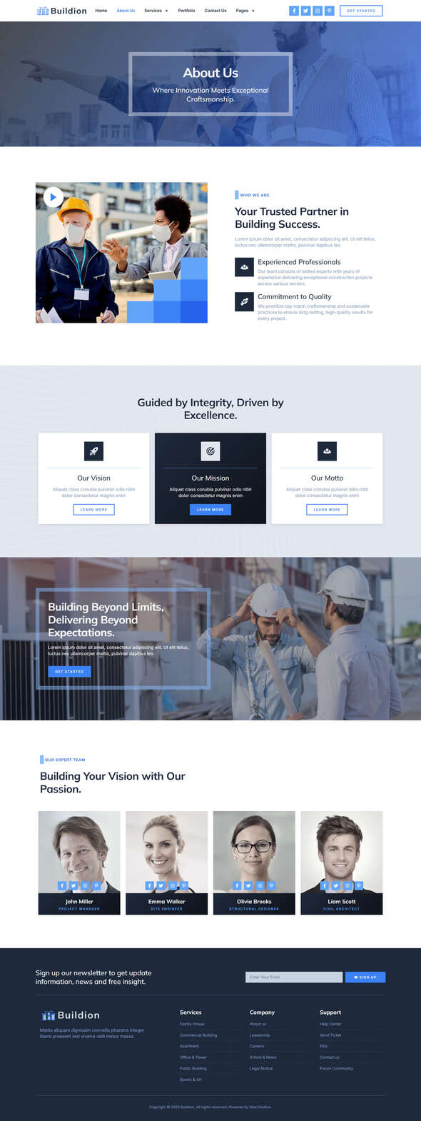 Buildion - Construction & Building Service Elementor Pro Template Kit