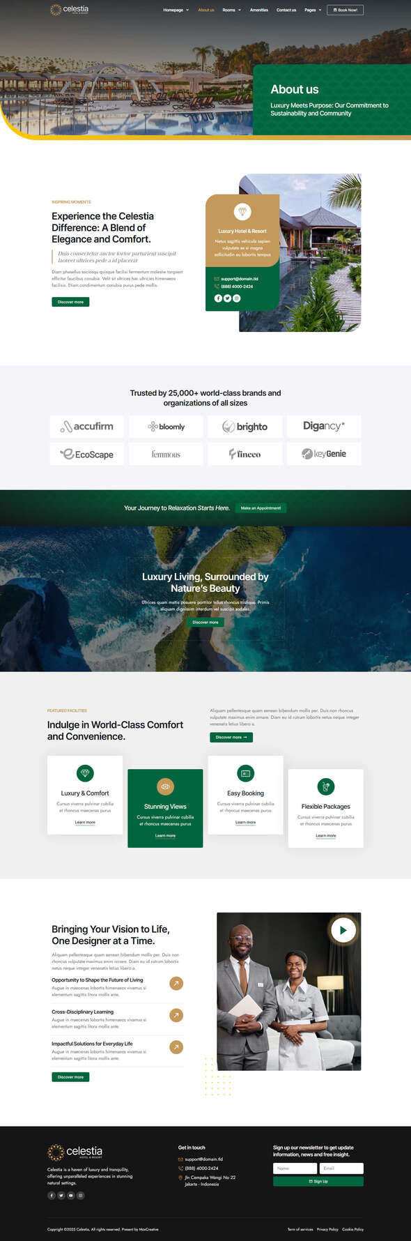 Calestia - Hotel & Resort Elementor Template Kit