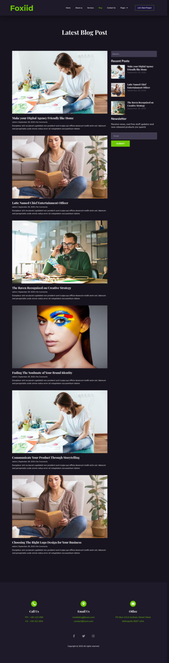 Foxiid - Creative Freelancer Elementor Template Kit
