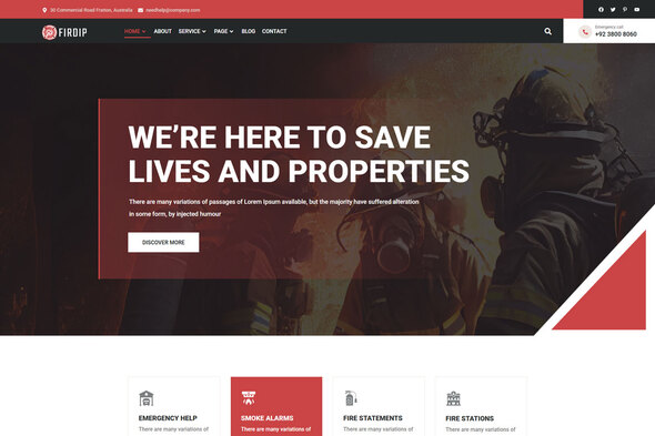 Firdip - Fire Department Elementor Template Kit