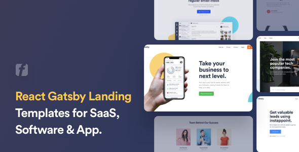 Finity - React Gatsby Landing Page Template for SaaS & Startup