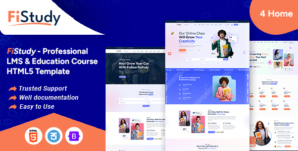 Preview image for FiStudy - Professional LMS & Education Course HTML5 Template