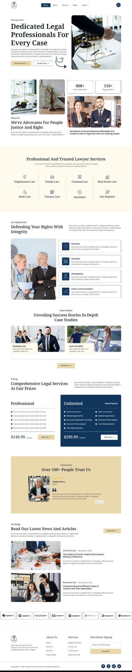 Product preview supplied for Corpifex – Lawyer Attorney & Law Firm Elementor Template Kit
