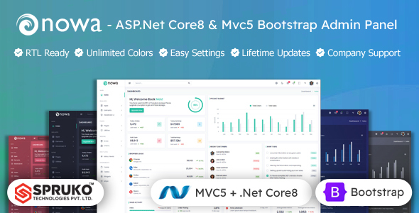 Nowa - Asp Dot Net Bootstrap Admin Portal Template