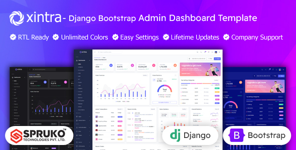 Xintra - Bootstrap Admin Django Dashboard Template