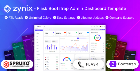 Zynix - Bootstrap Flask Admin Panel Template