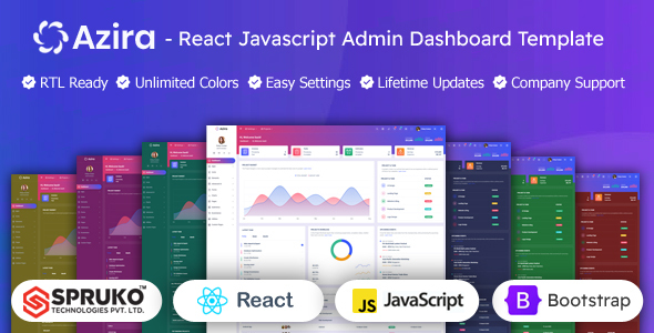 Azira - React Admin Panel Bootstrap Javascript Template