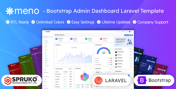 Meno - Bootstrap Admin Dashboard Laravel Template