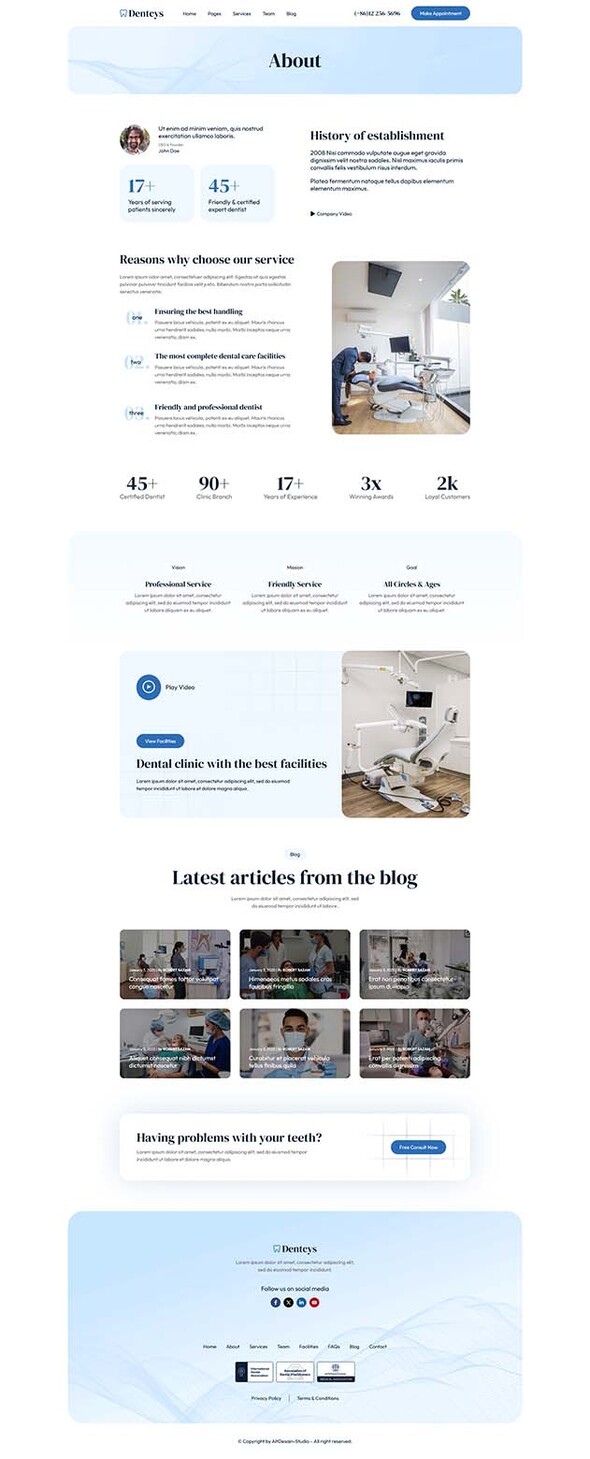 Dentcys - Dental Clinic Elementor Template Kit