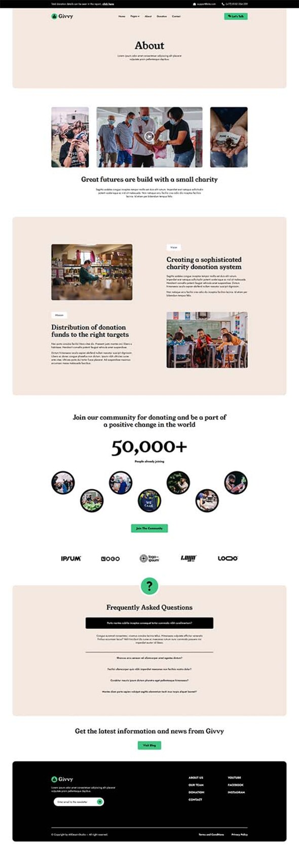 Givvy - Charity Donation Elementor Template Kit