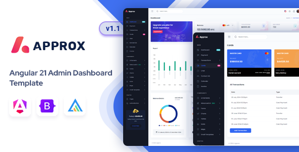Approx  - Angular 21 Admin & Dashboard Template