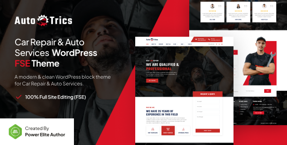 AutoTrics – Car Repair & Auto Service Gutenverse FSE WordPress Block Theme