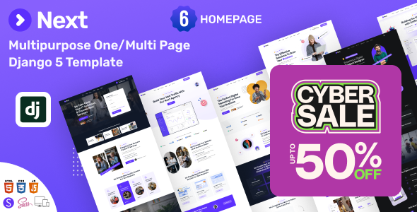 Next - Multipurpose Django 5 Template listing image