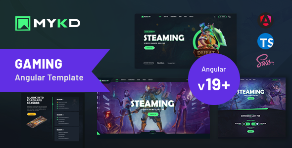 MYKD - eSports and Gaming NFT Angular 21 Template