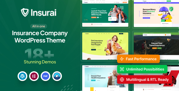 Insurai - Insurance Company WordPress Theme
