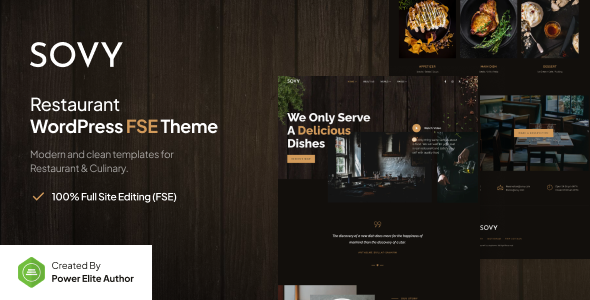 Sovy – Restaurant Gutenverse FSE WordPress Block Theme