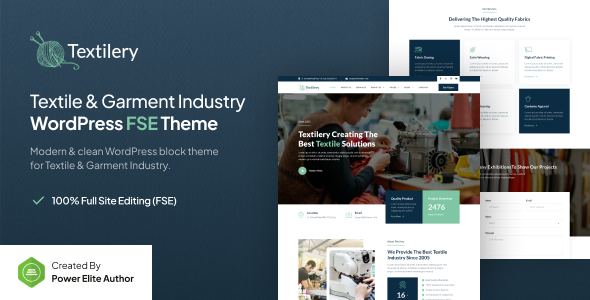Textilery – Textile & Garment Industry Gutenverse FSE WordPress Block Theme