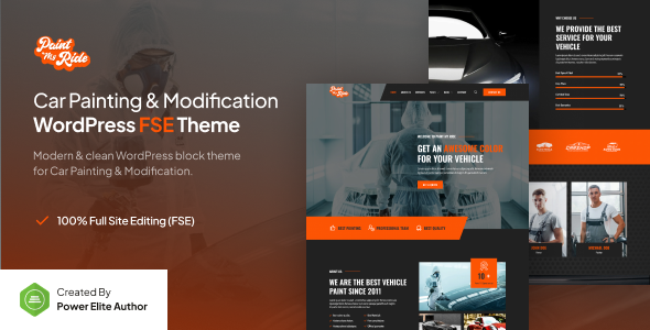 PaintMyRide – Car Painting & Modification Gutenverse FSE WordPress Block Theme