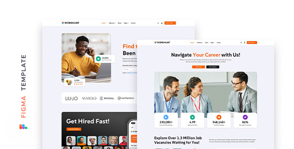 Workhunt – Job Portal Template for Figma