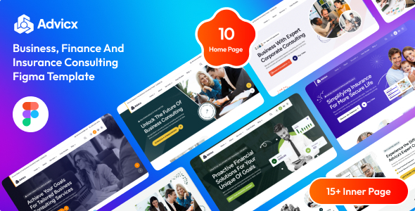 Advicx - Business Consulting Figma Template listing image