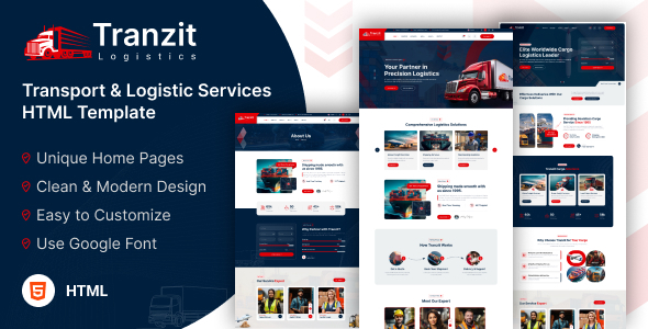 Tranzit - Transport & Logistic Services HTML Template