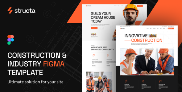 Product preview supplied for Structa - Construction & Industry Figma Template