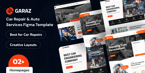 Garaz - Automotive and Motor Cars Figma Template