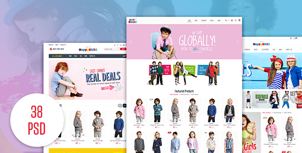 HappyChild - Fashion eCommerce PSD Template product preview