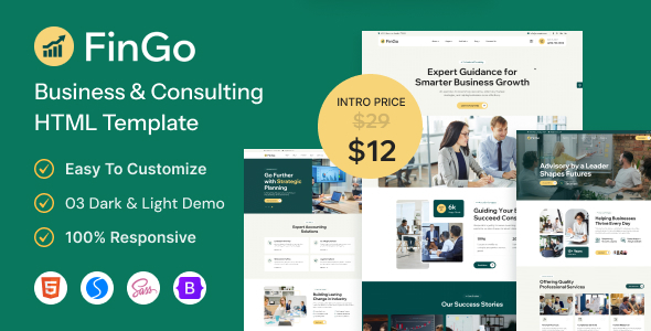 FinGo - Business Consulting HTML Template