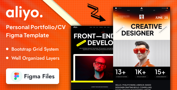 Aliyo - Personal Portfolio/CV Figma Template