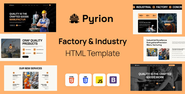 Pyrion - Factory & Industry HTML Template listing image
