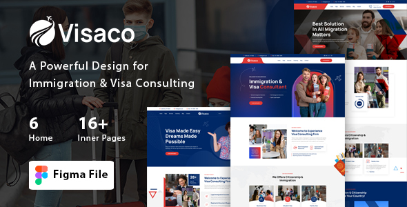 Visaco - Immigration Visa Consulting Figma Template