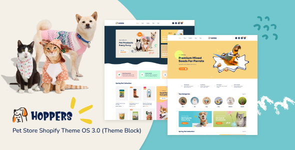 Hoppers - Pet Store Shopify Theme with AI (Theme Block)