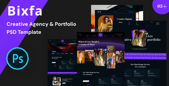 Bixfa-Creative Agency & Portfolio PSD Template