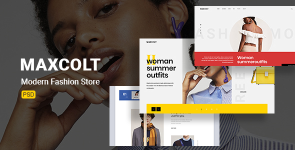 Maxcolt –  Modern Fashion Store  PSD Template product preview