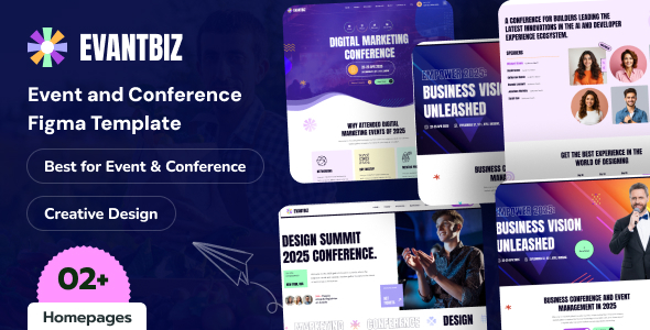Evantbiz - Conference & Events Figma Template